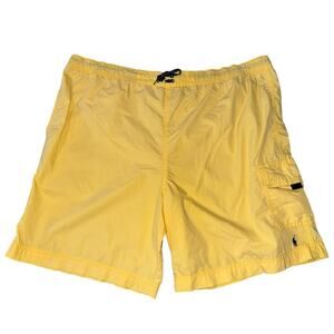 Polo Ralph Lauren Sport Vintage Men’s XXL Yellow Swim Trunks Bathing Suit Shorts